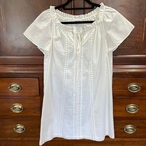 Light Ivory Tibi Cap sleeve Dress, Small